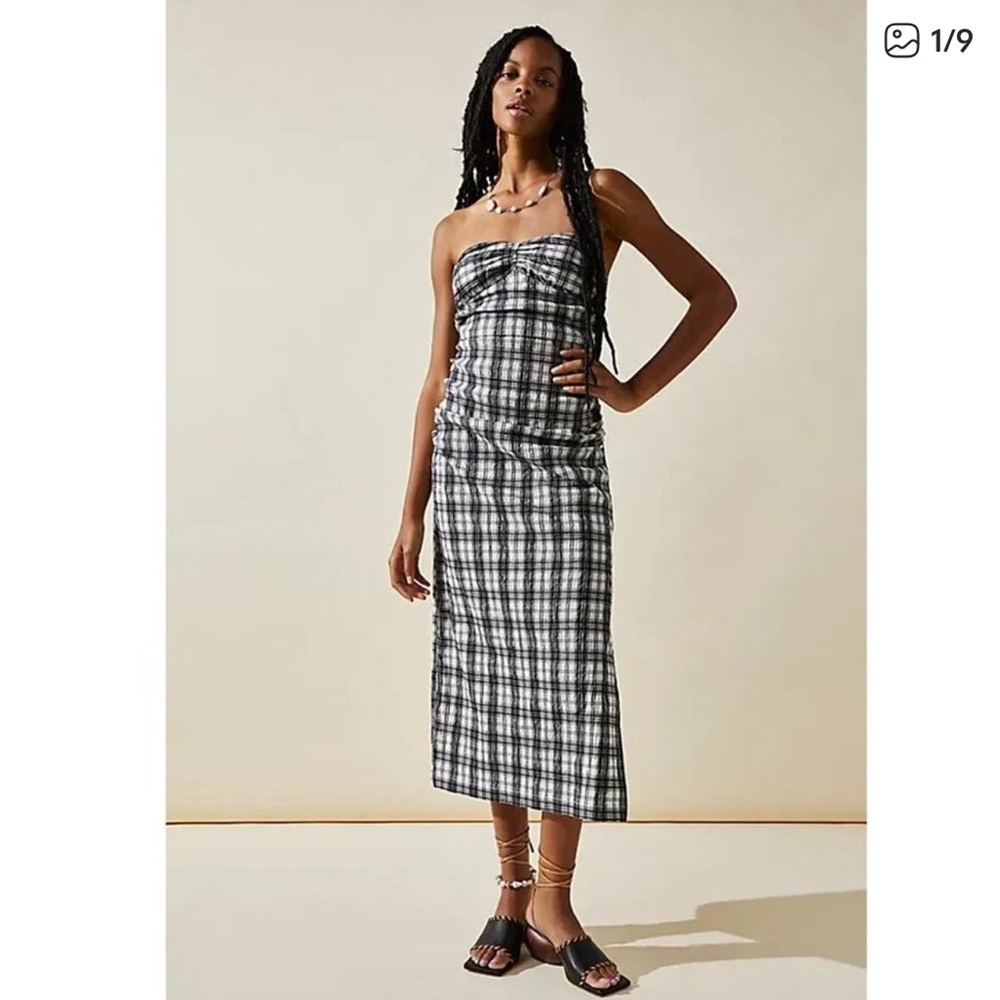 Free People Brandie Midi Black Strapless Dress - Picture 8 of 8